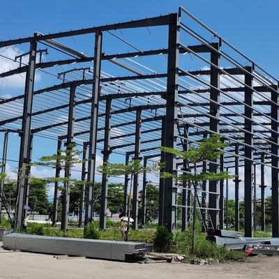 Anti rust Painting Metal Workshop Bangunan Prefabrikasi Metal Warehouse ODM