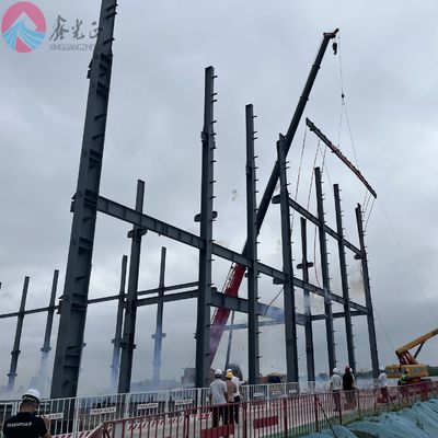 Gedung gudang baja prefabrikasi baja berlapis Sertifikat CE
