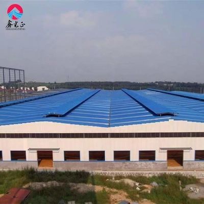 Gedung gudang baja prefabrikasi baja berlapis Sertifikat CE