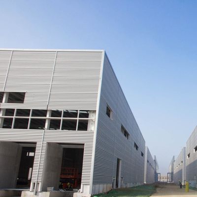Gedung gudang baja prefabrikasi baja berlapis Sertifikat CE