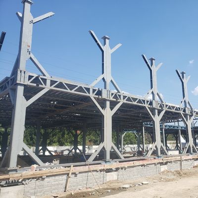Q355B Bangunan Kantor Struktur Baja Kerangka Baja Multi Story