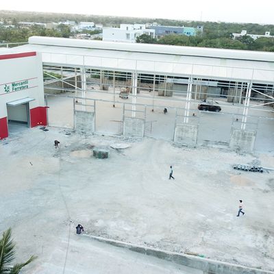 Hot Dip Galvanized Prefab Gedung Gudang Besar Span BV Sertifikasi