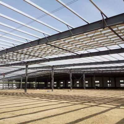 PVC Window Prefab Warehouse Bangunan Struktur Baja Las Warehouse OEM