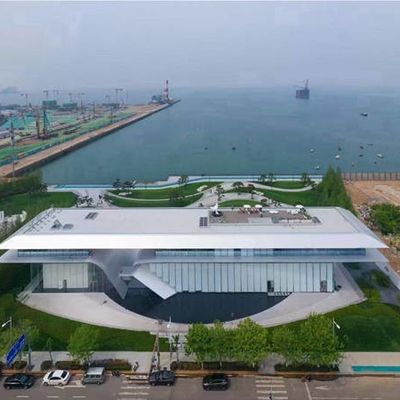 Bangunan Kantor Kerangka Baja SGS Q235B Pemandangan Laut Bangunan Kerangka Logam