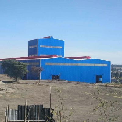 Bengkel Struktur Baja Kustom dengan Jendela PVC dan Rangka H
