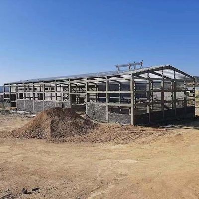 Konstruksi khusus gudang struktur baja prefabrikasi dengan panel tahan api