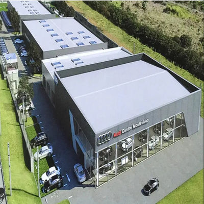 Struktur baja ringan Prefab Metal Warehouse Bangunan ruang pameran