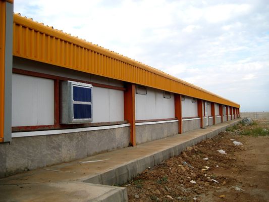 H Bagian Baja Rumah Ayam Komersial Struktur Baja Prefabrikasi