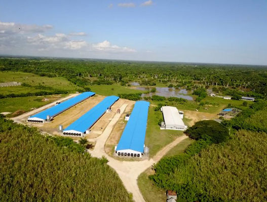 ISO Peternakan Rumah Struktur baja Prefabrikasi Rumah peternakan unggas