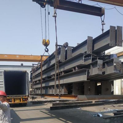 Hot Dip Galvanized Prefabrikasi Konstruksi Struktur Baja Gedung Gudang