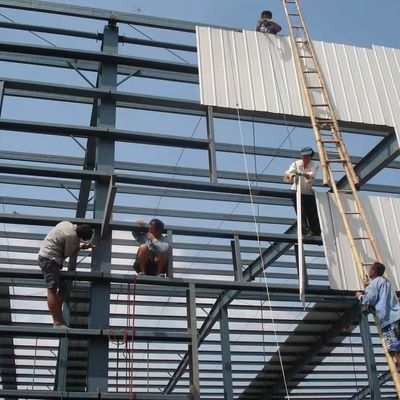 Biaya rendah Struktur baja Bangunan prefabrikasi Gudang murah