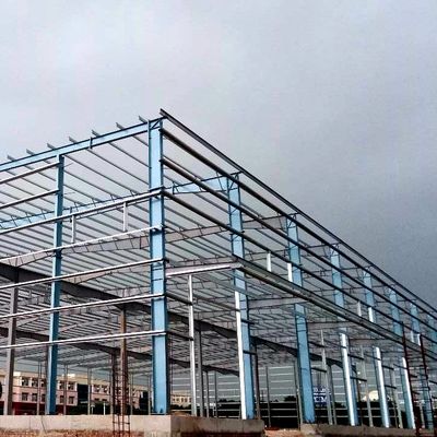 PVDF/PTFE/PVC Coated Steel Structure Gedung bengkel dengan kapasitas angkat crane