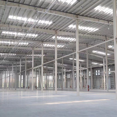 Long Span 5-16mm Struktur Flange Steel Gedung Gudang Dengan Biaya Tenaga Kerja yang Lebih Rendah