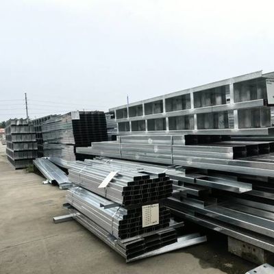 Struktur baja tinggi konstruksi gudang panas galvanis OEM