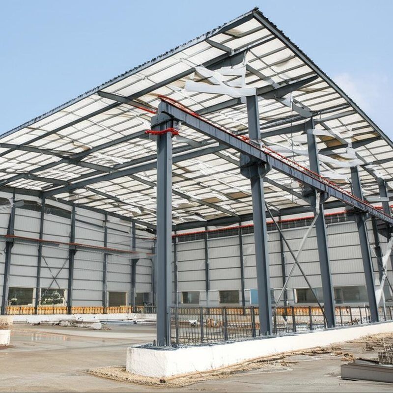 Bangunan Struktur Baja yang Lebih Lama Termasuk Aluminium Alloy Window Optimized Steel Structural Building Construction