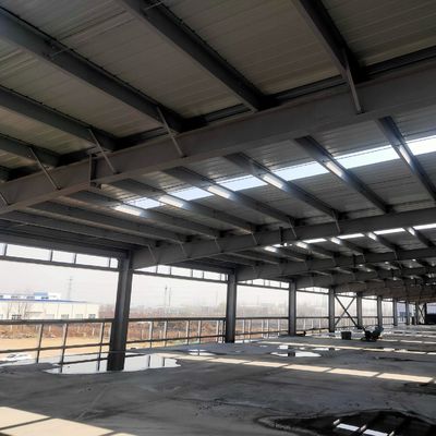 Shot Blasting Steel Structure Workshop OEM Bangunan Kerangka Baja Prefab