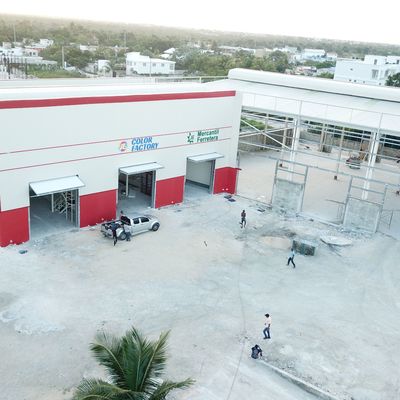 Hot Dip Galvanized Prefab Gedung Gudang Besar Span BV Sertifikasi