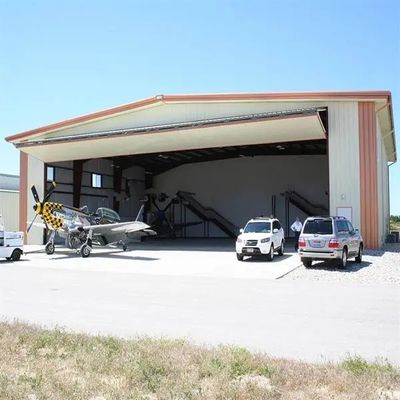 Kelas Ketahanan Api A Q345B Berat Ringan Hangar Baja Prefabrikasi Hangar Baja Struktural