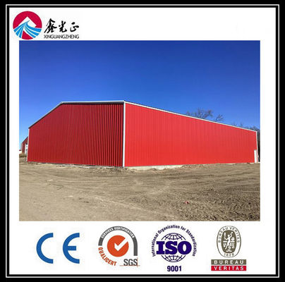 Q345B Prefabricated Steel Warehouse Steel Structure Workshop dengan jendela di atas