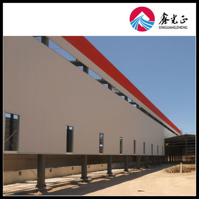Epoxy Rich Zinc Primer Finished Prefab Warehouse dengan H Steel Main Steel Frame