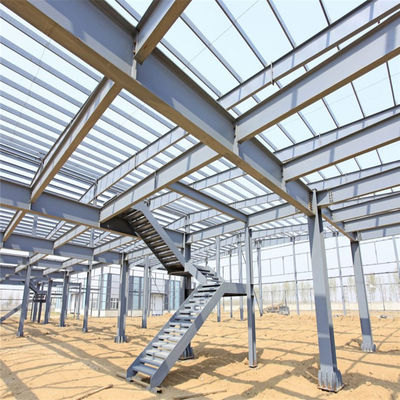 Hot Dip Galvanized Prefabrikasi Struktur Baja Gudang Seluruh Sistem Rumah Gedung Pabrik