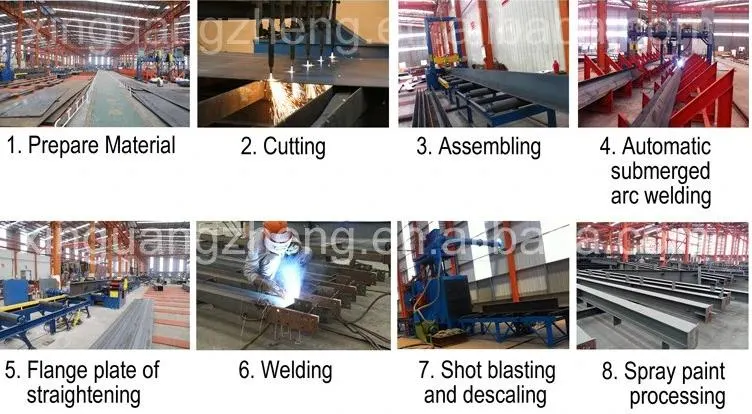 Angin Tahan Hangar Pesawat Bangunan Baja Struktural Untuk Konstruksi 0