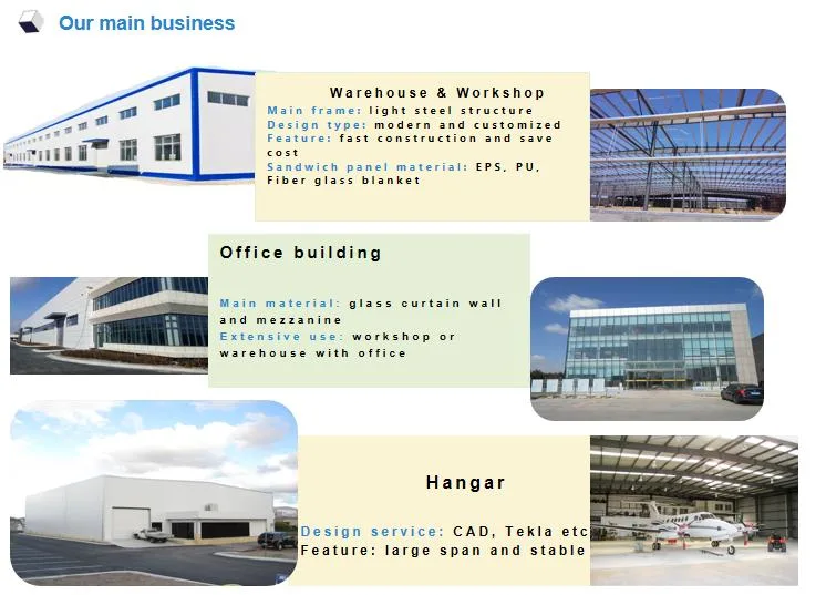 CE Bangunan Struktur Baja H Bagian Steel Struktur Hangar 3